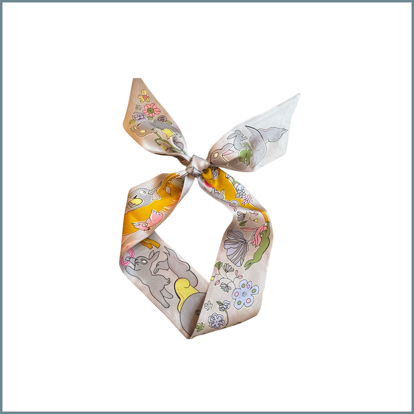 #16 Multicolor Mulberry Silk Twilly Scarf