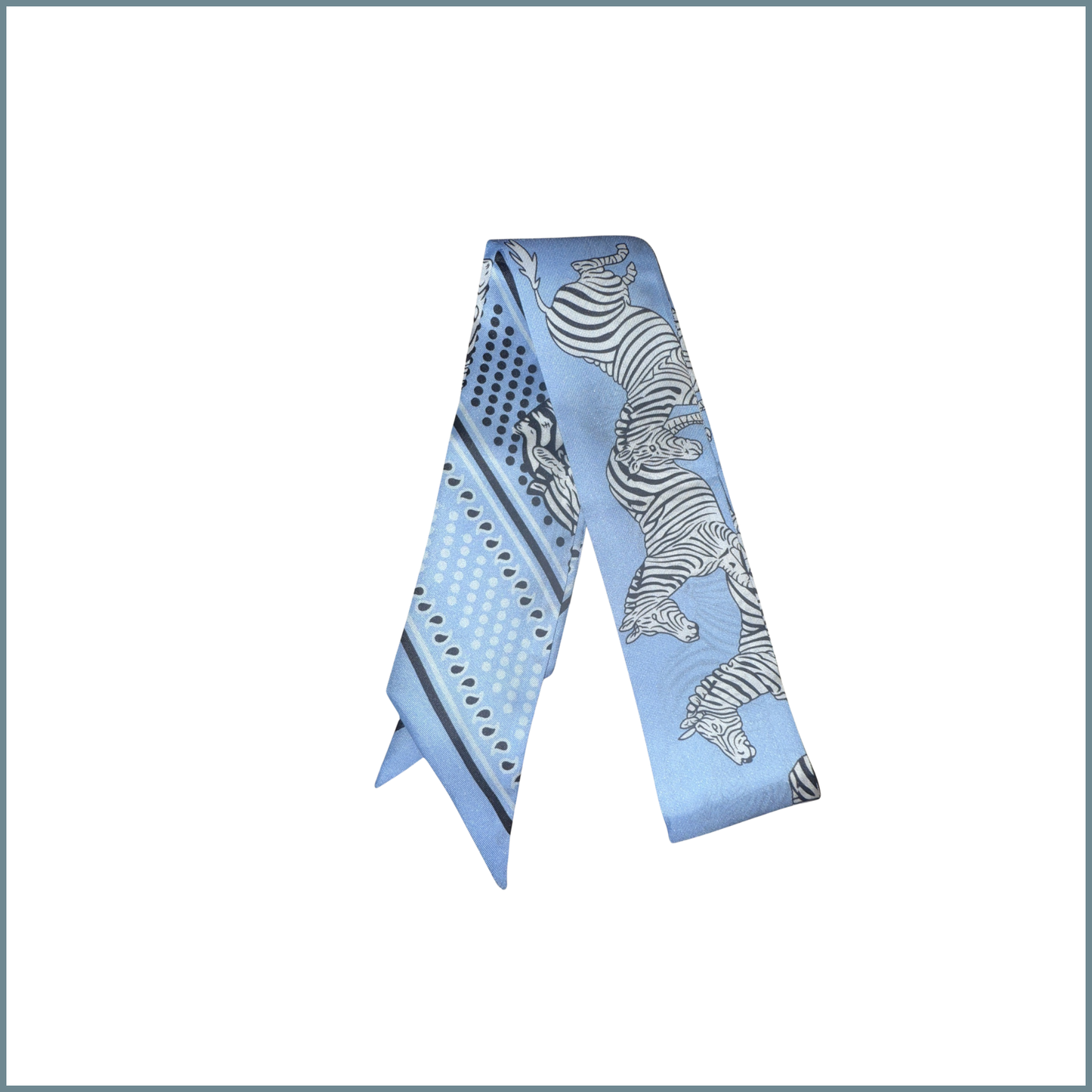 #20 Twilly Multicolor Mulberry Silk Scarf