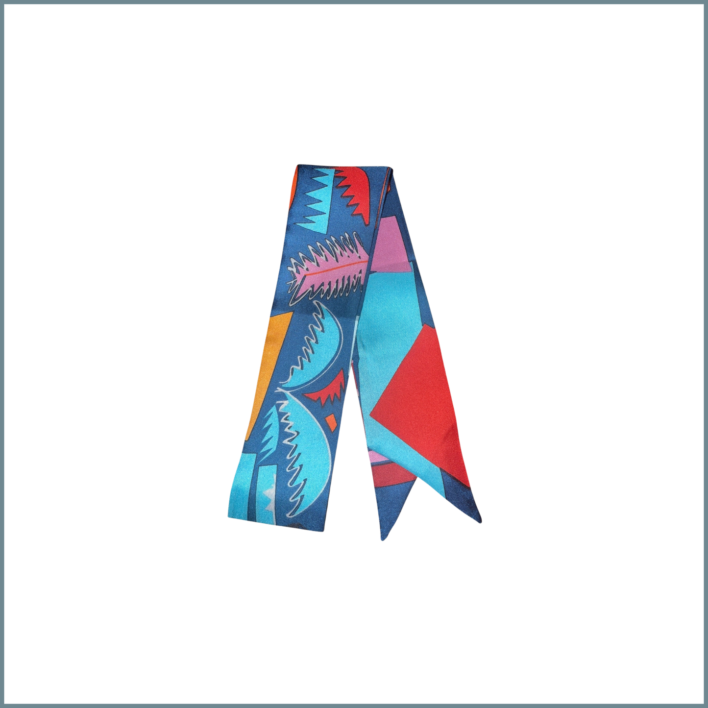 #25 Twilly Multicolor Mulberry Silk Scarf
