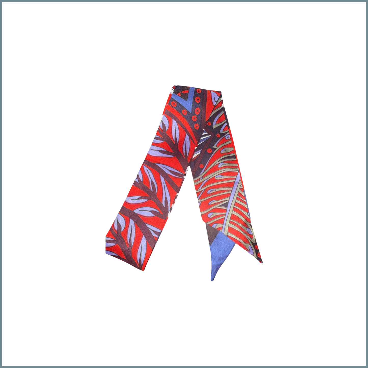 #26 Twilly Multicolor Mulberry Silk Scarf
