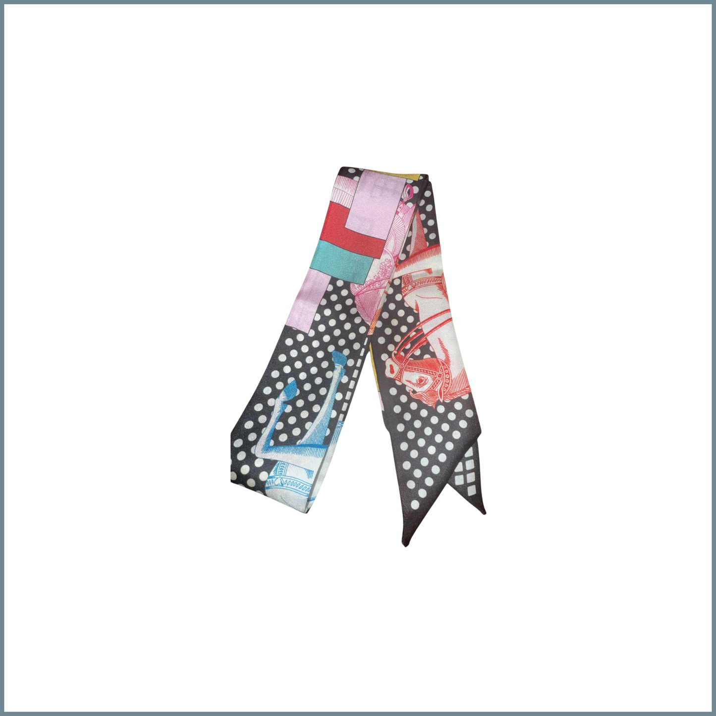 #27 Twilly Multicolor Mulberry Silk Scarf