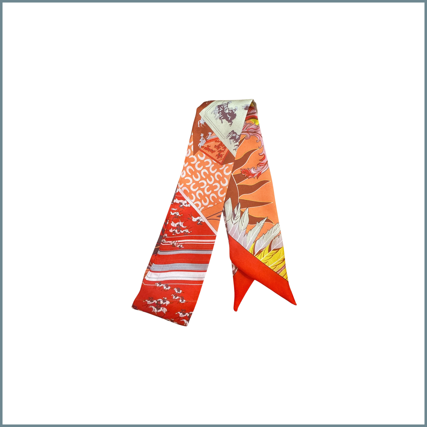 #28 Twilly Multicolor Mulberry Silk Scarf