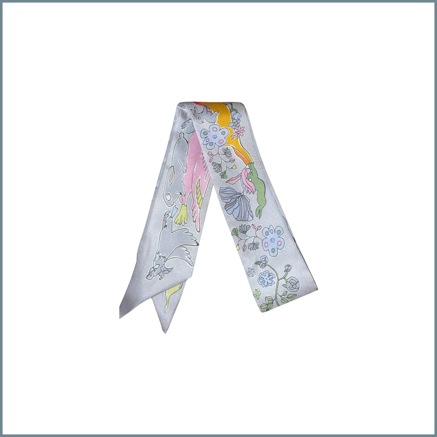 #29 Twilly Multicolor Mulberry Silk Scarf