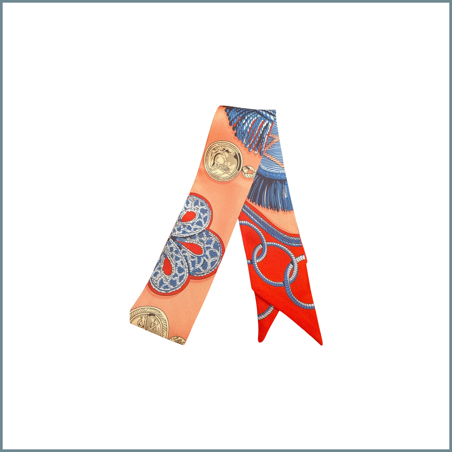 #32 Twilly Multicolor Mulberry Silk Scarf