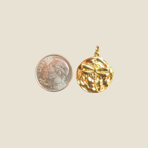 Dragonfly Coin Charm