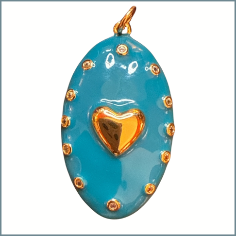 Large Enamel (Turquoise) Charm