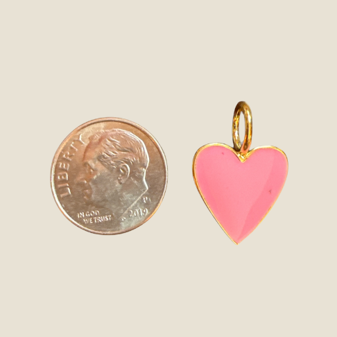 Small Pink Heart Charm