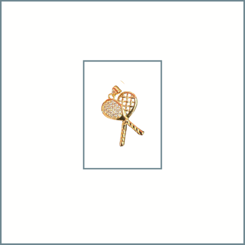 Double Tennis Racket Charm