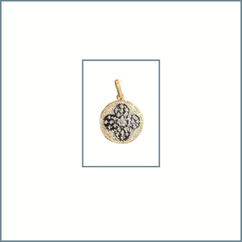 Micro Pave Clover Charm