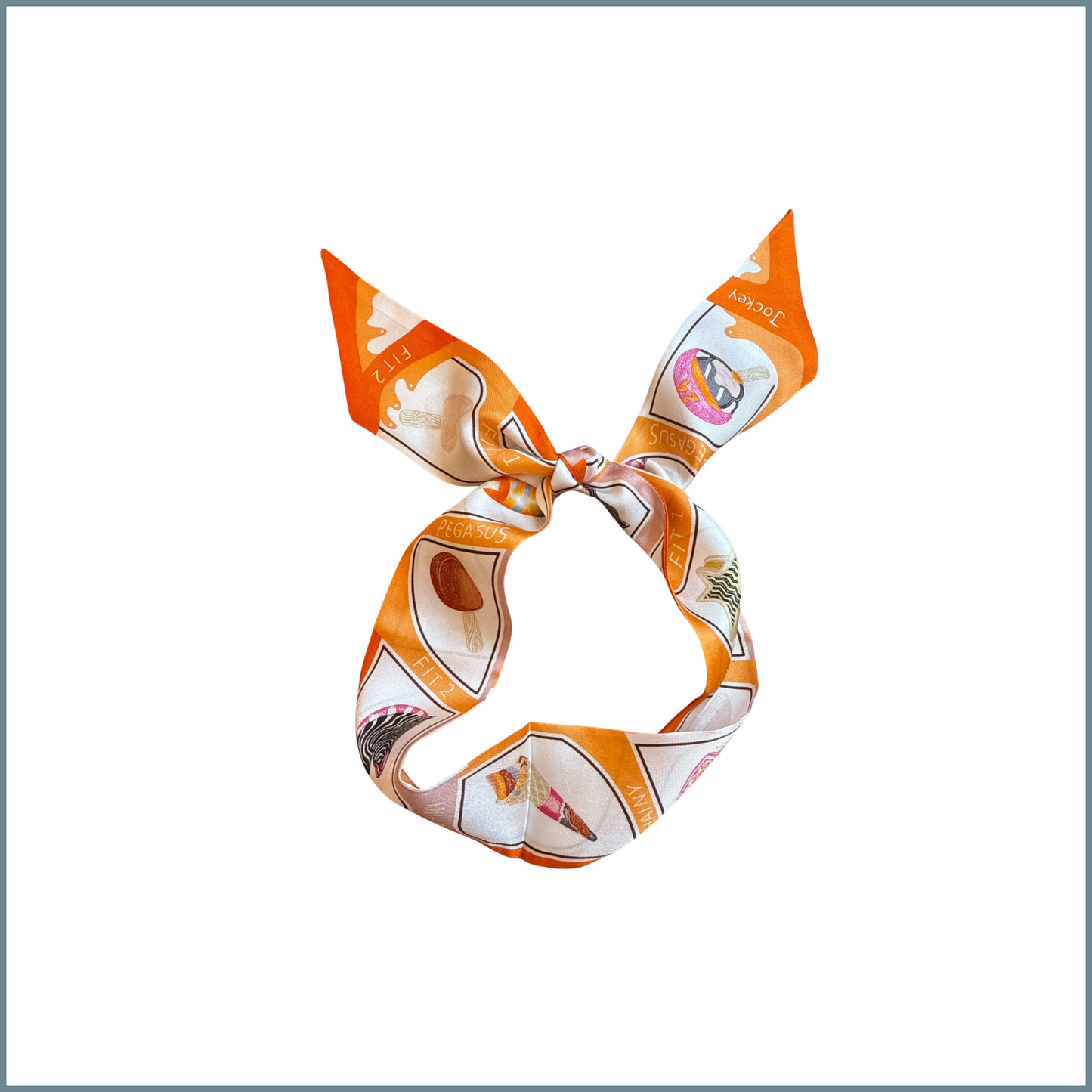 #18 Multicolor Mulberry Silk Twilly Scarf