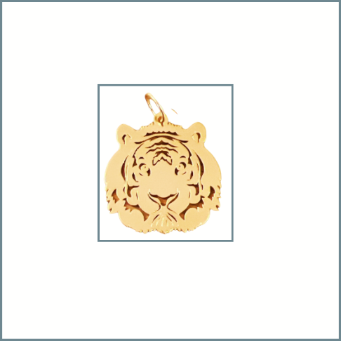 Large Tiger Face Charm