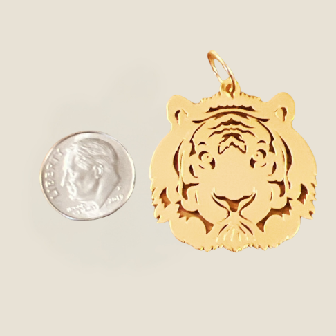 Large Tiger Face Charm