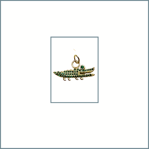 Green Alligator Charm