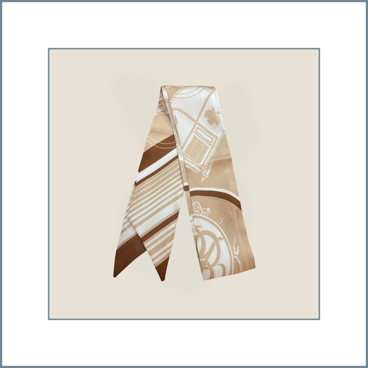 #30 Twilly Multicolor Mulberry Silk Scarf