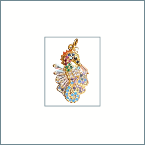 Embellished Seahorse Charm
