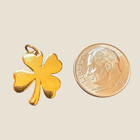 Gold 4 Leaf Clover Charm