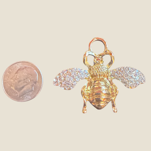 Large Pave Bee Charm