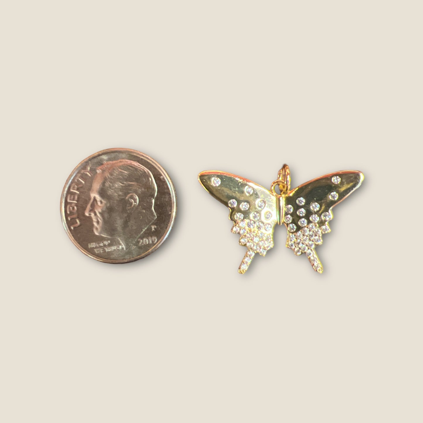 Butterfly Micro Pave Charm