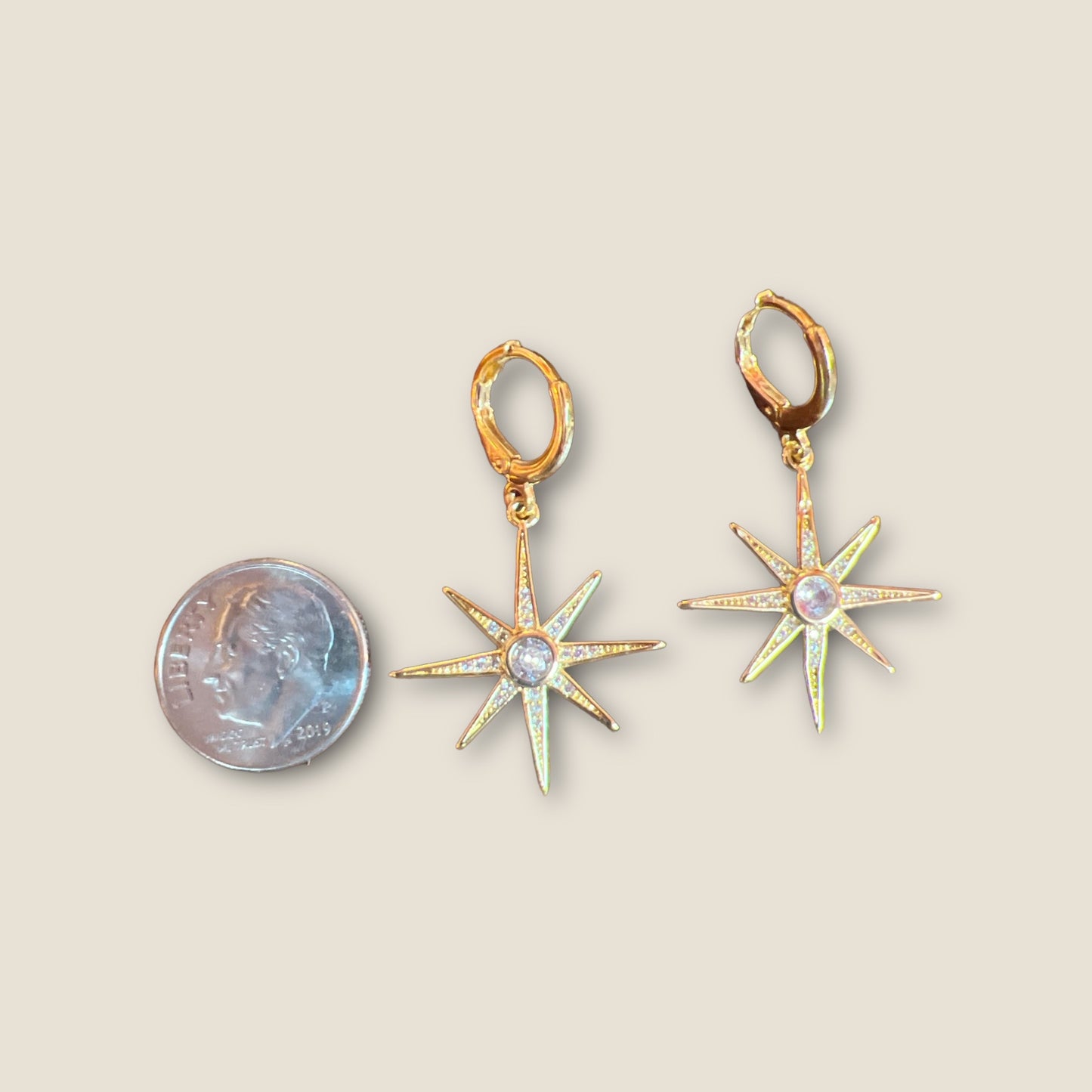 CZ North Star Earrings