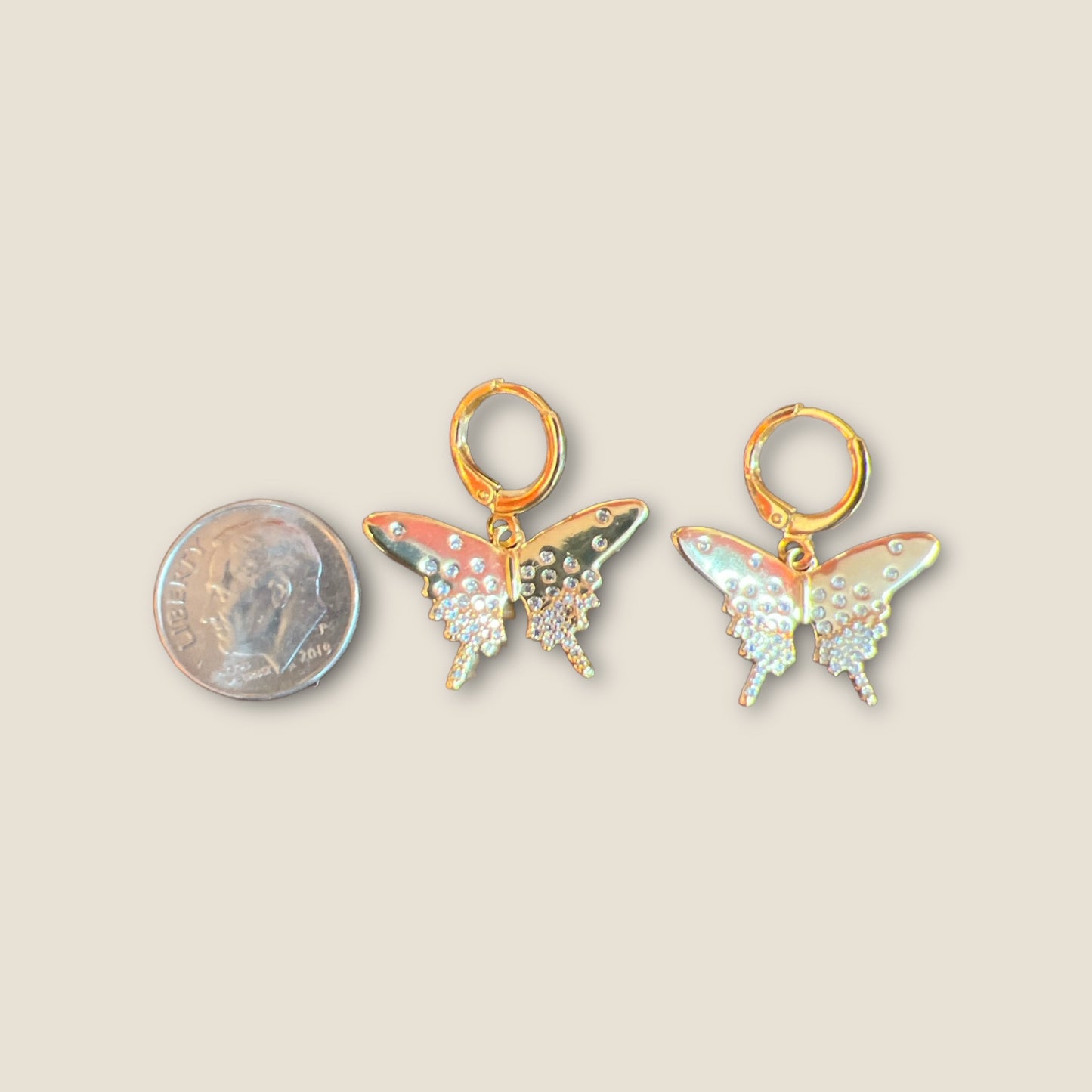 Butterfly Micro Pave Earrings