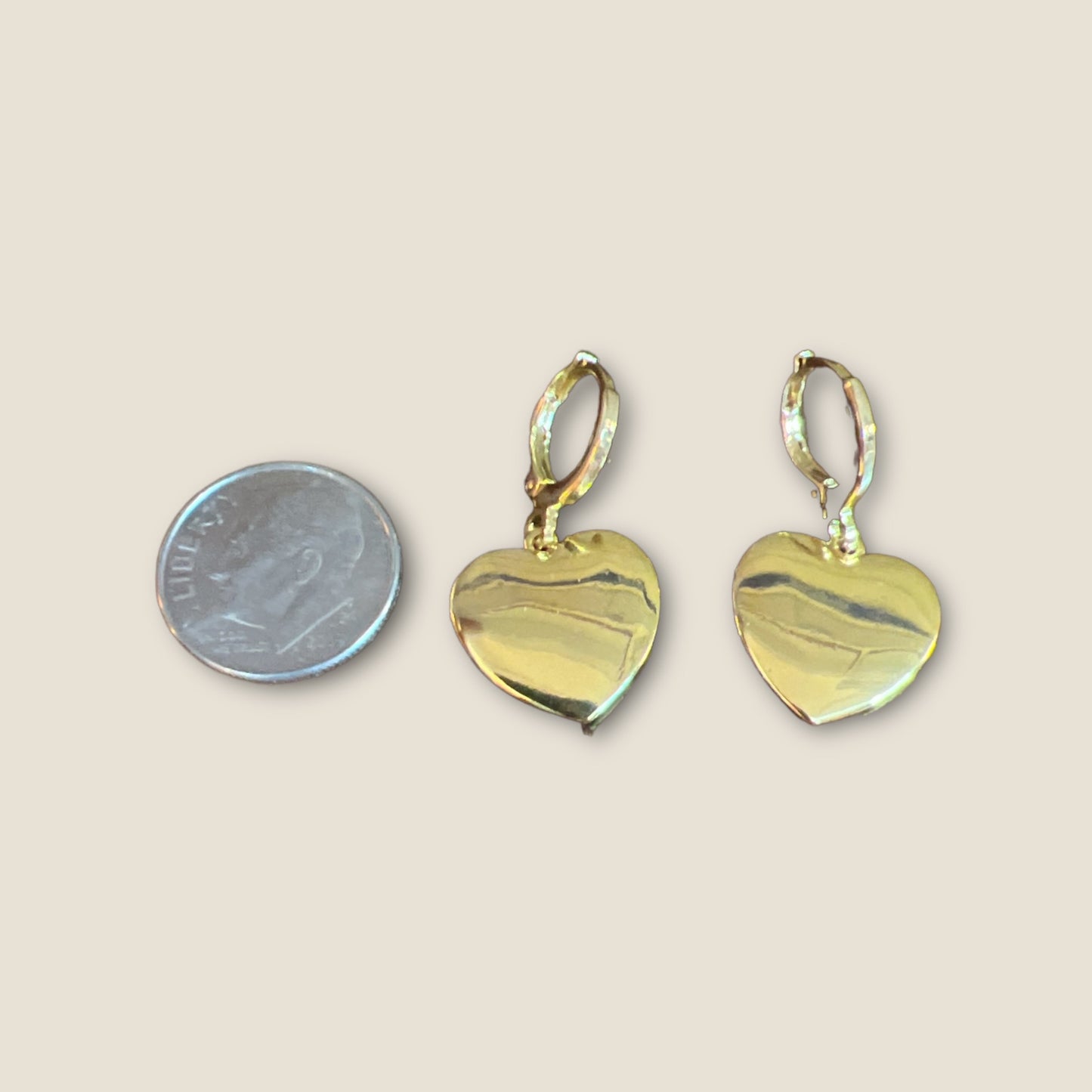 Flat Mini Heart Earrings