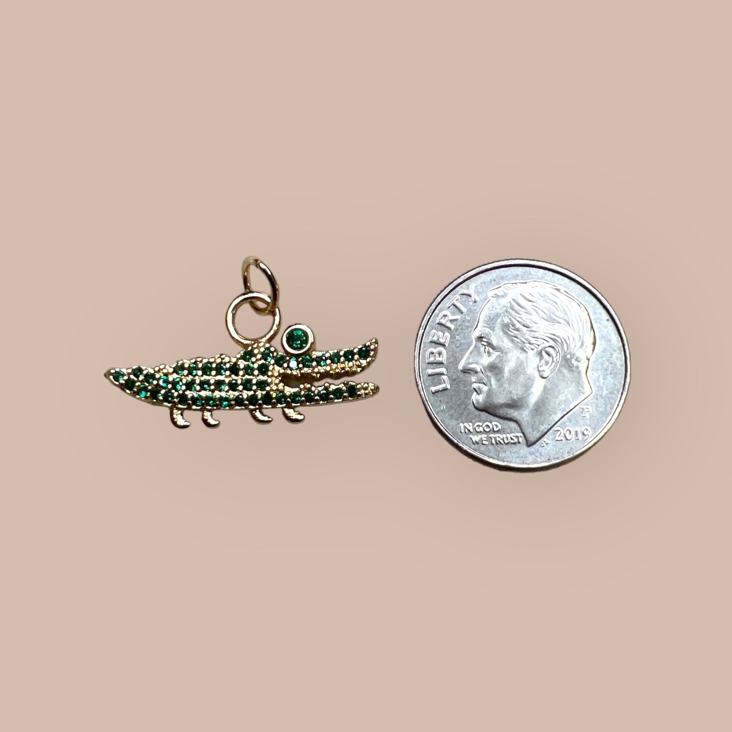 Green Alligator Charm