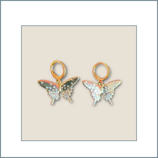 Butterfly Micro Pave Earrings