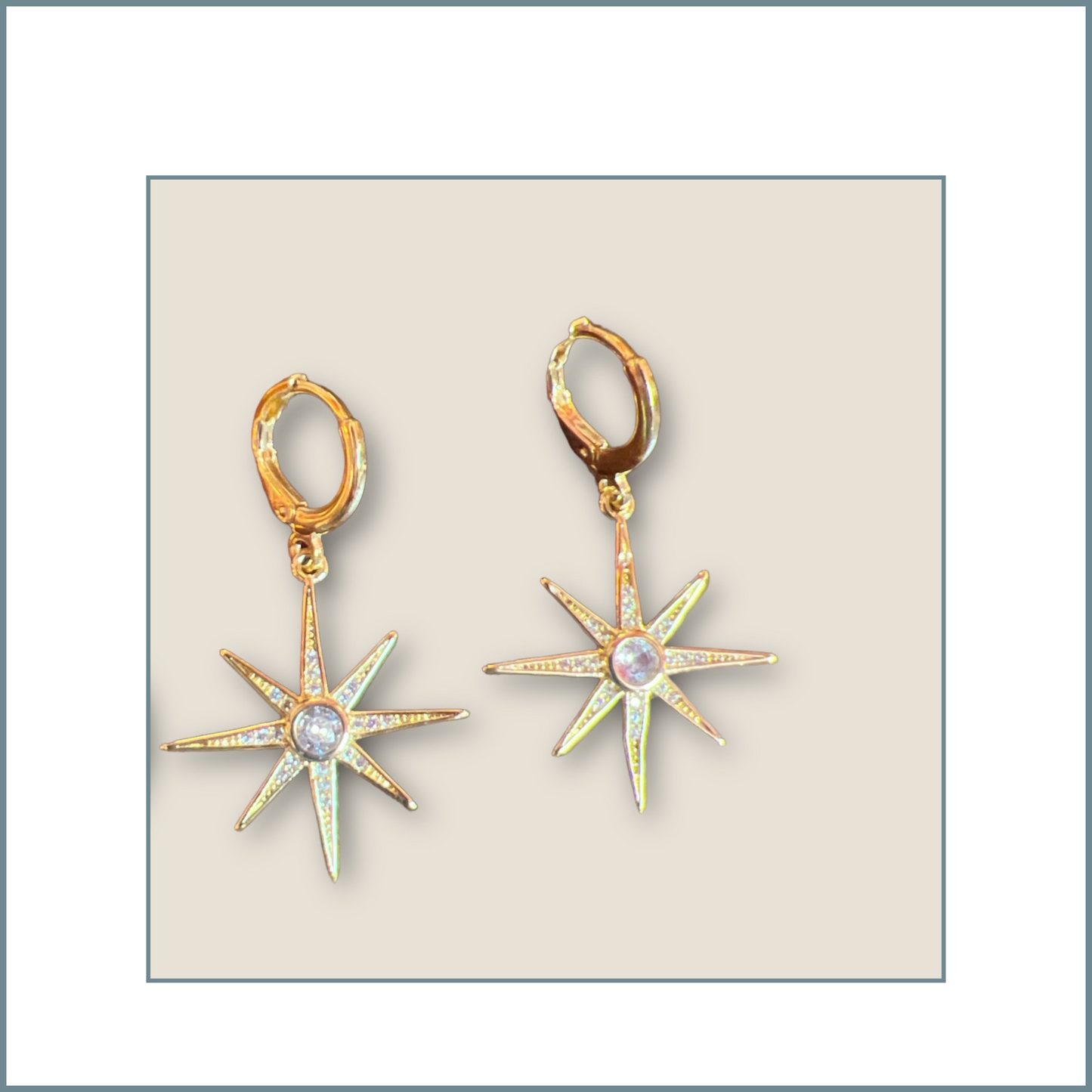 CZ North Star Earrings