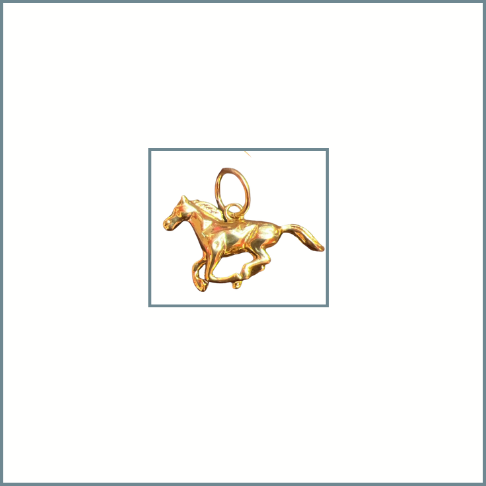 SMU Mustang Charm