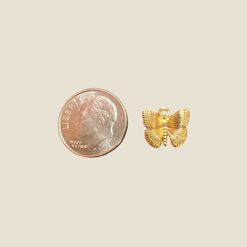 Small Gold Butterfly Charm