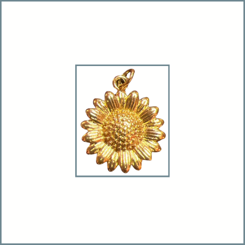 Sunflower Coin Charm