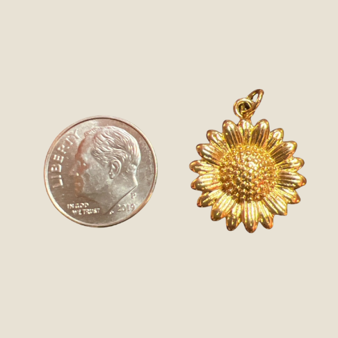 Sunflower Coin Charm