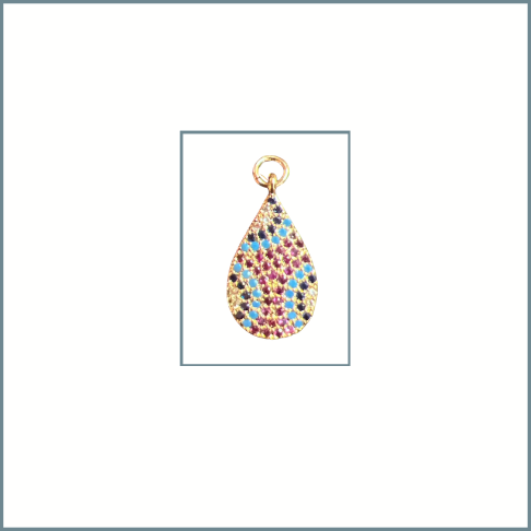 Teardrop Embellished Charm