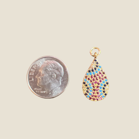 Teardrop Embellished Charm